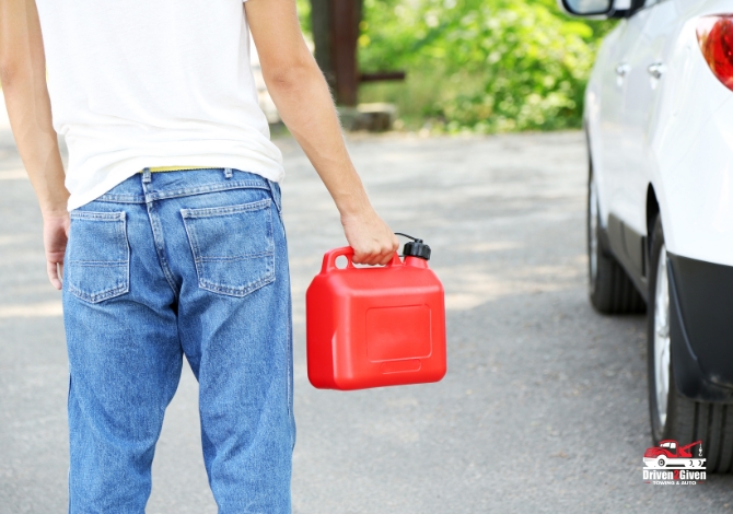 man is delivering the car fuel